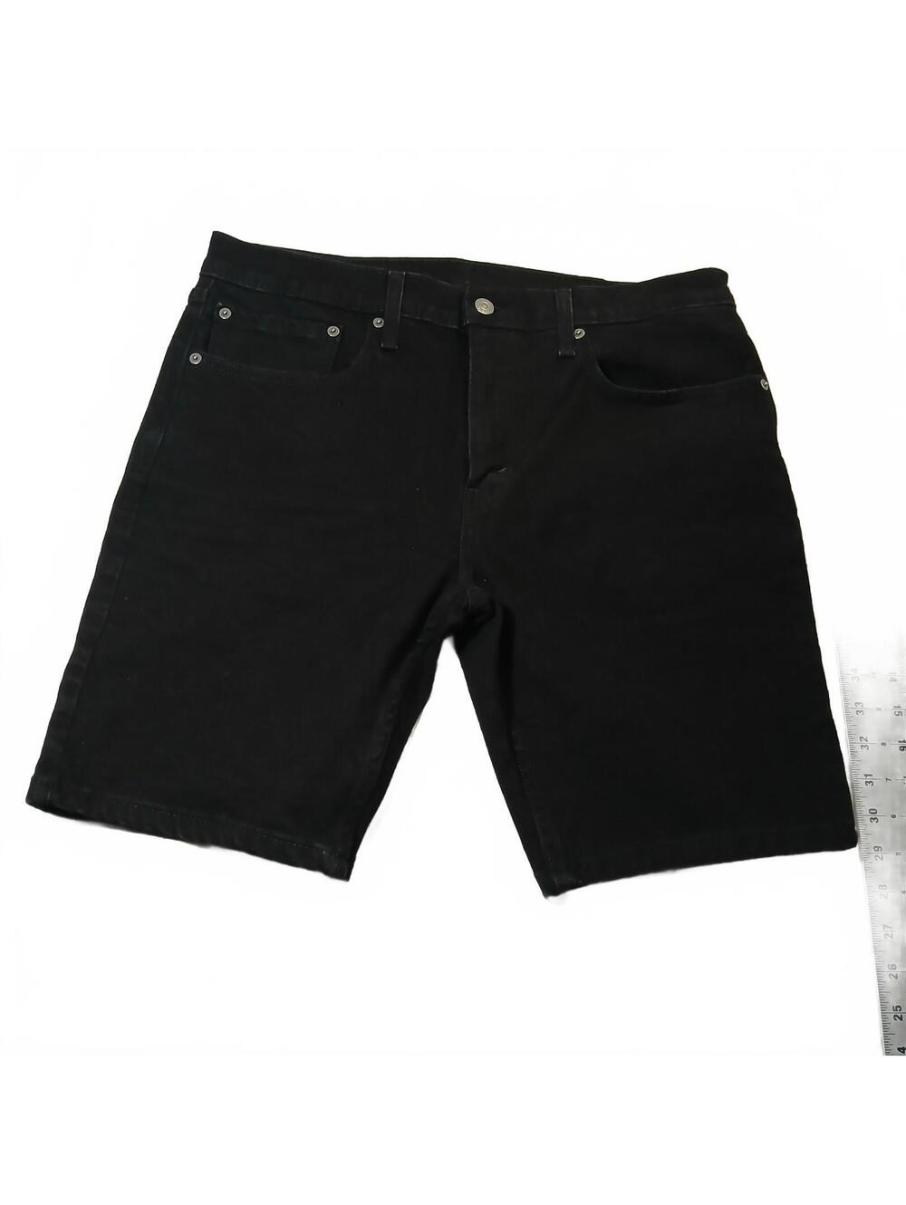 Levi's Streetwear Denim Shorts Black Men's W34 Cotton Casual Jean Shorts